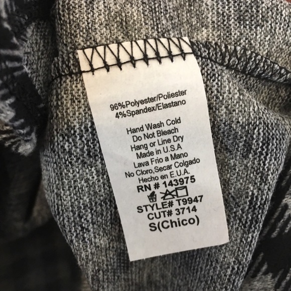 Gingham Long Sleeve Waist Knot Tie Tunic Top Black - Picture 6 of 7